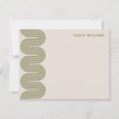 Army Lombard Wavy Lines Modern Stationery Card Mitteilungskarte (Vorderseite)