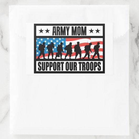 ARMY-MAMA RECHTECKIGER AUFKLEBER (Tasche)