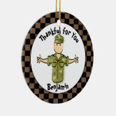 Army Man Personalisiert Gift - Funny Gift Veteran Keramik Ornament (Rechts)