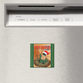 Army Man windet mit Weihnachtsmannmütze Magnet (In Situ (Geschirrspüler))