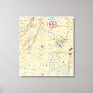 Army Map of the Seat of War in Virginia Leinwanddruck