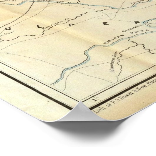 Army Map of the Seat of War in Virginia Poster (Ecke)