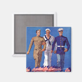 Army, Marine Magnet (Vorderseite/Rückseite)