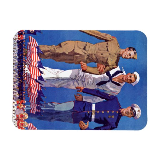 Army, Marine Magnet (Horizontal)