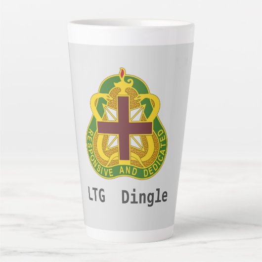 Army MEDCOM DUI Personalisiert Milchtasse (Vorderseite)