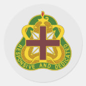 Army MEDCOM DUI Runder Aufkleber (Vorderseite)