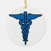 Army Medical Caduceus Keramik Ornament (Vorne)