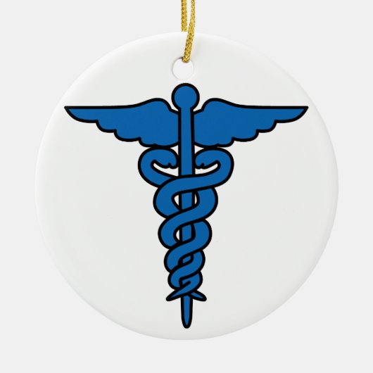 Army Medical Caduceus Keramik Ornament (Vorne)