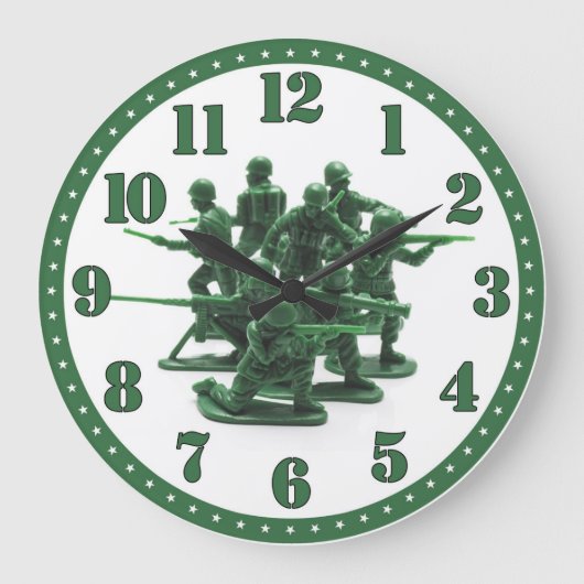 Army Men Clock Große Wanduhr (Vorderseite)