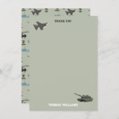 Army Military Camouflage Green Camo Birthday Dankeskarte (Vorne/Hinten)