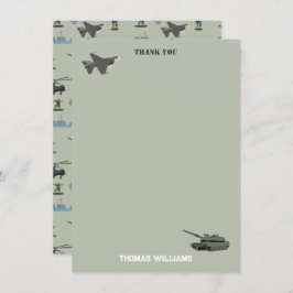 Army Military Camouflage Green Camo Birthday Dankeskarte