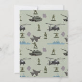 Army Military Camouflage Green Camo Birthday Einladung (Rückseite)