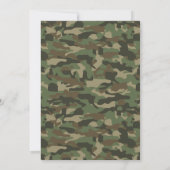 Army Military Camouflage Green Camo Birthday Einladung (Rückseite)