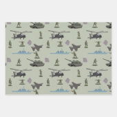 Army Military Camouflage Green Camo Birthday Geschenkpapier Set (Vorderseite)