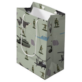 Army Military Camouflage Green Camo Birthday Mittlere Geschenktüte