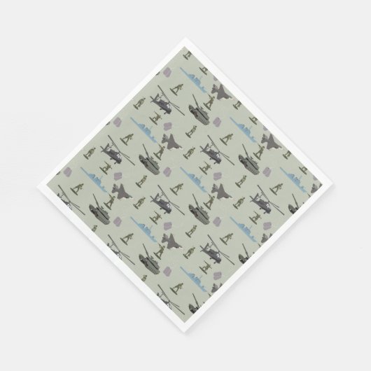 Army Military Camouflage Green Camo Birthday Serviette (Ecke)