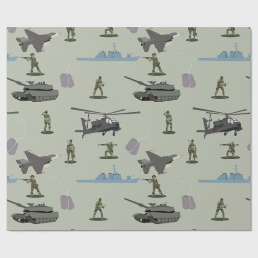 Army Military Camouflage Green Camo  Geschenkpapier (Flach)