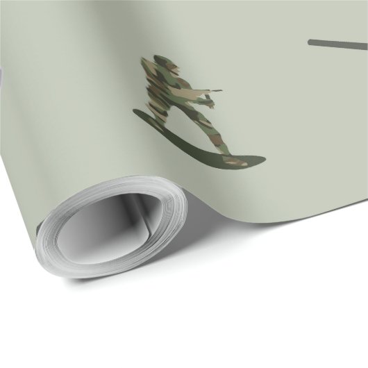 Army Military Camouflage Green Camo Geschenkpapier (Rolleneckpunkt)