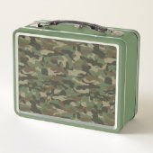 Army Military Camouflage Green Camo Pattern Metall Brotdose (Rückseite)