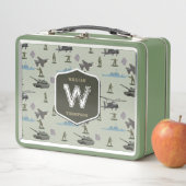 Army Military Camouflage Green Camo Pattern Metall Brotdose (Beispiel)