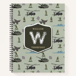 Army Military Camouflage Green Camo Pattern Notizblock