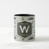Army Military Camouflage Green Camo Pattern Tasse (Zentrum)