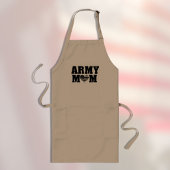 ARMY MOM with Heart and Flag Lange Schürze