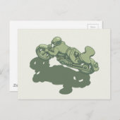 Army Motorrad Man Postkarte (Vorne/Hinten)