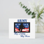 Army My Daddy My Held Postkarte (Stehend Vorderseite)