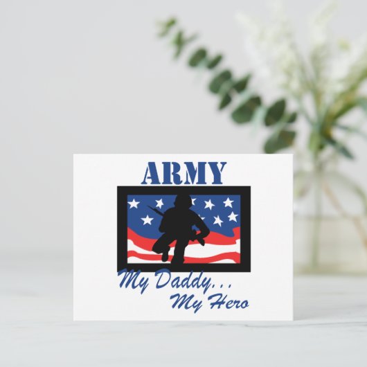 Army My Daddy My Held Postkarte (Stehend Vorderseite)