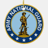 Army_National_Guard_logo Keramik Ornament (Hinten)