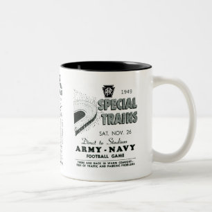Army-Navy Game über die Pennsylvania Railroad Zweifarbige Tasse
