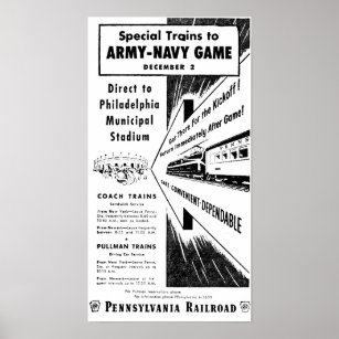 Army Navy Spiel über die Pennsylvania Eisenbahn Poster