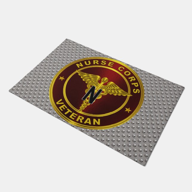 Army Nurse Corps Veteran Fußmatte (Schrägansicht)