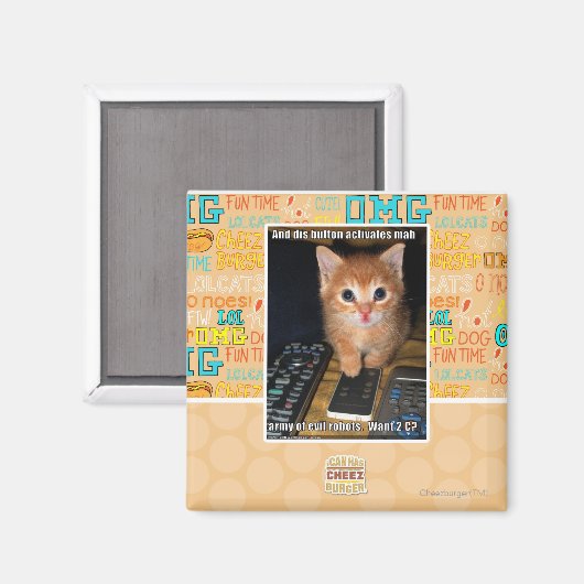 Army of Evil Robots Magnet (Vorderseite/Rückseite)