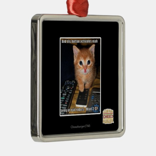 Army of Evil Robots Ornament Aus Metall (Rechts)