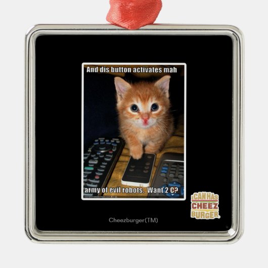 Army of Evil Robots Ornament Aus Metall (Vorne)