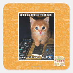 Army of Evil Robots Quadratischer Aufkleber