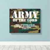 Army of the Lord, Bibel Scripture Camo Leinwanddruck (Insitu (Holzboden))