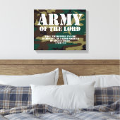 Army of the Lord, Bibel Scripture Camo Leinwanddruck (Insitu (Schlafzimmer))
