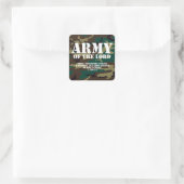 Army of the Lord, Bibel Scripture Camo Quadratischer Aufkleber (Tasche)