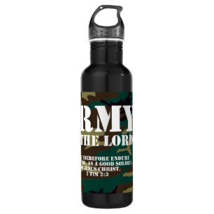 Army of the Lord, Bibel Scripture Camo Trinkflasche