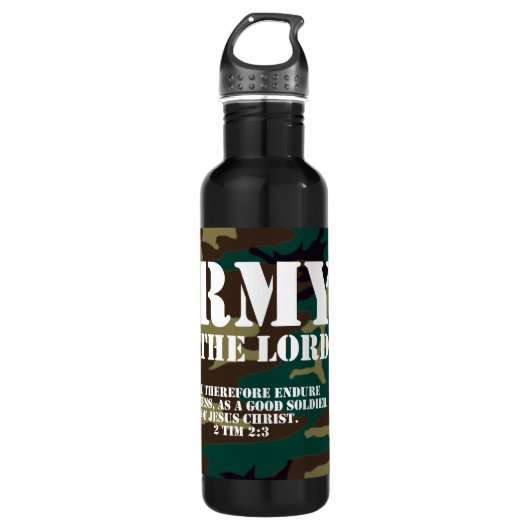 Army of the Lord, Bibel Scripture Camo Trinkflasche (Vorderseite)