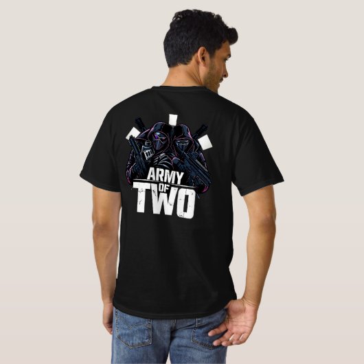 „Army of Two – Vater & Sohn im Einsatz“ T-Shirt (Schwarz voll)