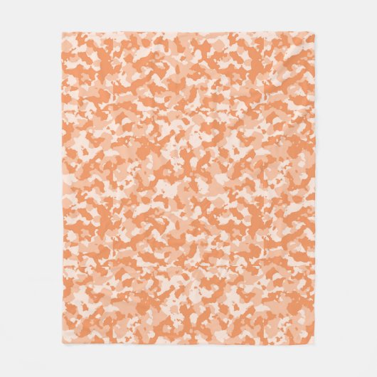 Army Orange Camouflage Camouflage Pattern Fleecedecke (Vorderseite)