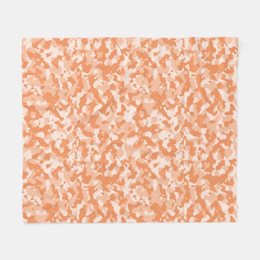 Army Orange Camouflage Camouflage Pattern Fleecedecke (Vorderseite (Horizontal))