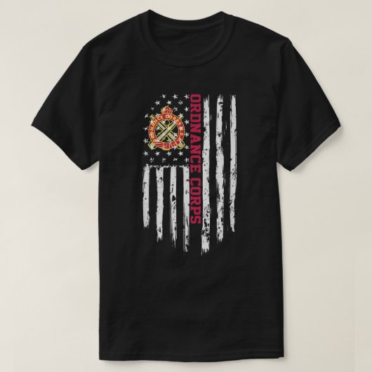 Army Ordnance Corps American Flag T-Shirt (Design vorne)