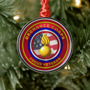 Army Ordnance Corps Veteran Weihnachten Ornament Aus Metall