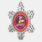 Army Ordnance Veteran Weihnachten Schneeflocken Zinn-Ornament (Rechts)