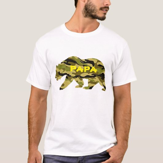 Army Papa Bär lustige Camouflage Shirt Design (Vorderseite)